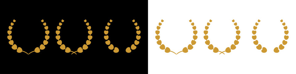  laurel icon vector logo design, editable laurel symbol, wreath logo design, illustration, award, congratulations, ranking