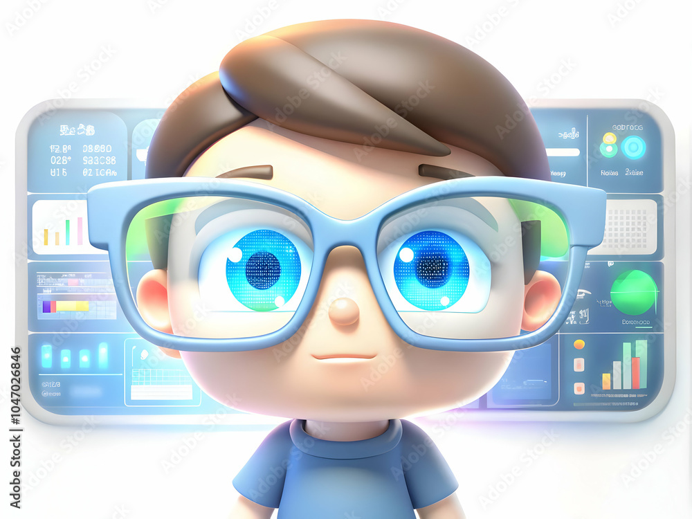 Poster close up persons face digital circuit patterns overlay technology integration science fiction day th