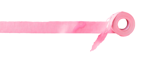 Pink washi tape isolated on transparent background. PNG file, cut out