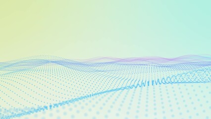 Abstract background particle line wave, Particle dot wave