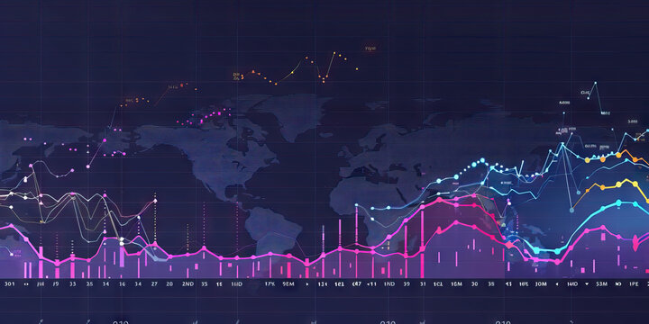 A chic, monochromatic scatter plot comparing the growth rates of two competing European brands over the past year.