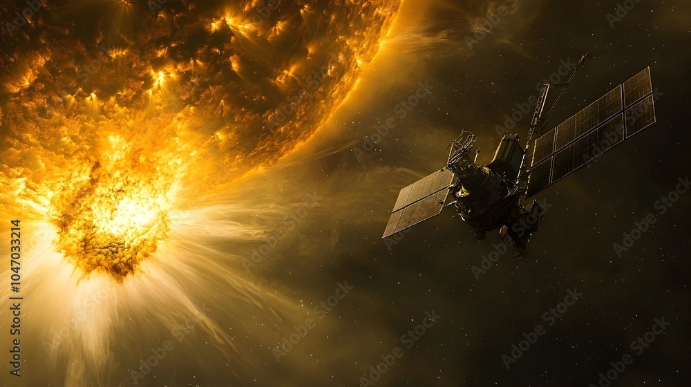 Aufkleber captivating solar flare eruption captured in deep space imagery showcasing the powerful and dynamic 