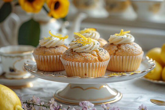 Cozy Citrus-Themed Tea Party with Cupcakes