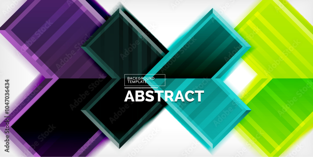 Aufkleber Arrow symbols created with 3d effects and line texture geometric abstract background