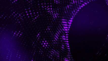 Abstract background particle line wave, Particle dot wave