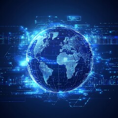 Obraz premium High-tech global data systems revolutionizing digital visualization worldwide Picture