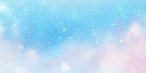 Light blue background with light particle effect