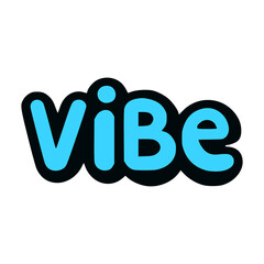 blue vibe sticker lifestyle vector illustration template design