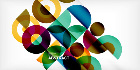 Colorful circle abstract background. Template for wallpaper, banner, presentation, background