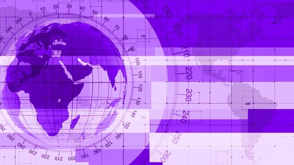 Digital technology earth map news background