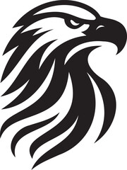 Obraz premium Silhouette of a eagle head vector artwork.