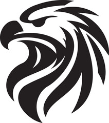 Silhouette of a eagle head vector artwork.