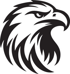 Fototapeta premium Silhouette of a eagle head vector artwork.