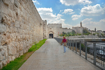Jaffa Gate or Hebron Gate or David's Gate is a stone portal in the historic walls of the Old City...
