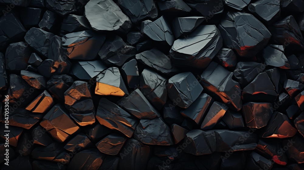 Poster dark stone background with rough texture, providing a solid and earthy look for various settings.