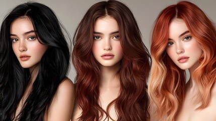 Smooth and seamless ombre hair dyeing process with a gradient blending technique that transforms dark roots into lighter vibrant tips for a stunning and fashionable hairstyle