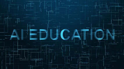 Technology AI Education text data line