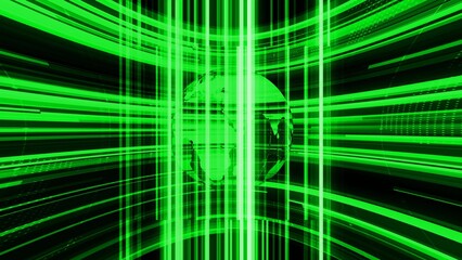 Digital technology earth map news background