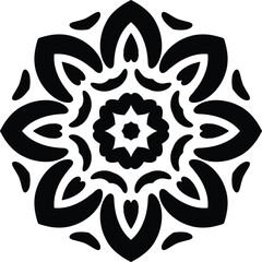 Flower Mandala Art for Beginners Circular Pattern in the Form of a Mandala Decorative Ornament in Ethnic Oriental Style.