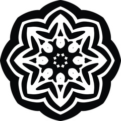 Flower Mandala Art for Kids Circular Pattern in Form of Mandala With Flower for Henna, Mehndi, Tattoo, Decoration Decorative Ornament in Ethnic Oriental Style.