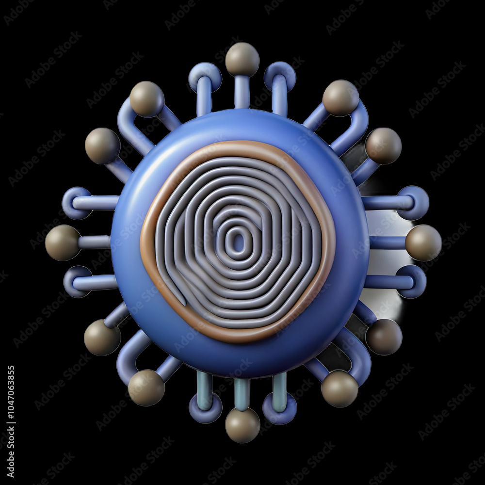 Poster macro image fingerprint embedded circuitry close up human fingerprint technology identity sci-fi the