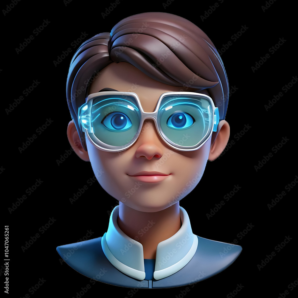 Poster close up person's face digital circuit patterns overlay copy space concept integration human technol