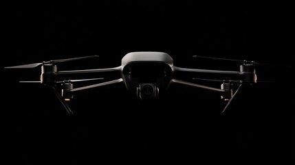 A sophisticated drone with a high-resolution camera, poised mid-air, symbolizing technology and surveillance. Generative AI