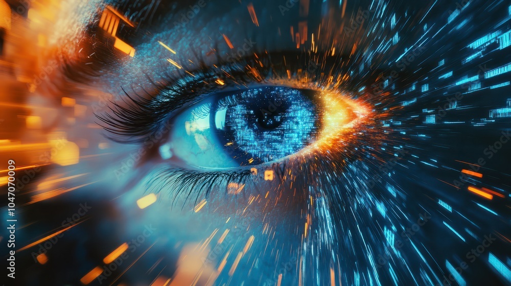 Aufkleber blur is a concept that represents the future of technology in the field of cyber security with a bac