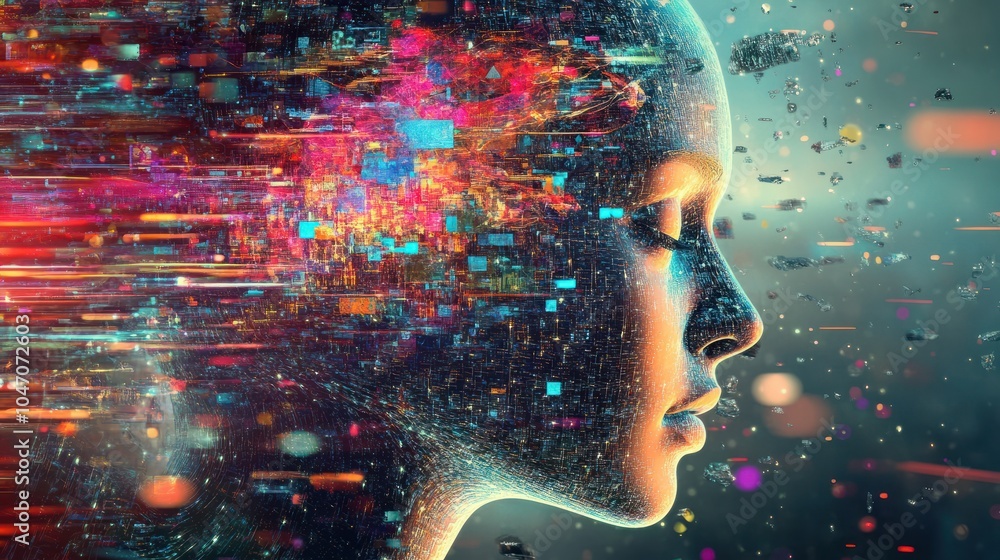 Poster æªæ¥çã§ã¯ãªã¨ã¤ãã£ããªä¸ç/futuristic and creative world generative ai