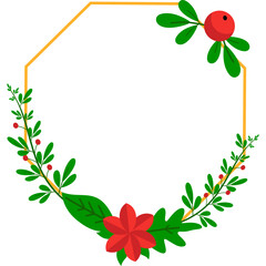 Fototapeta premium Christmas Frame Geometric
