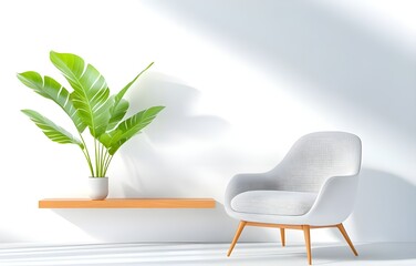 A spacious and modern office interior featuring stylish furniture, including a sleek table and comfortable chairs, all illuminated by natural light