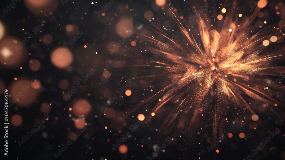 Poster abstract fireworks background and space for text