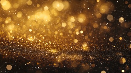 abstract gold glitter background with fireworks. christmas eve, new year and 4th of july holiday concept.