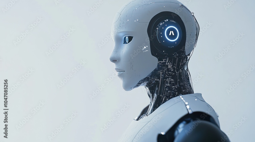Aufkleber ai learning and artificial intelligence concept. business, modern technology, internet and networkin