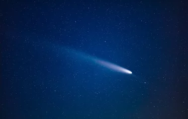 Comet C2023A3 Tsuchinshan ATLAS with Milky Way stars photographed from northern hemisphere in October 2024.