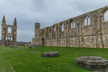 view of St. Andrews Monastery, Fife Scotland 
