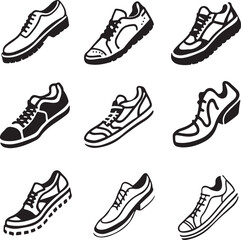Shoes Vector Graphic Set