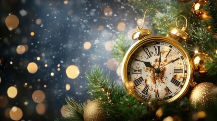 Holiday banner Happy New Year 2020.