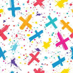 Obraz premium Vibrant Seamless Cross Pattern for Design Projects