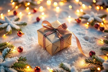 Festive Christmas Gift Top with Tilt-Shift Photography for Holiday Cheer