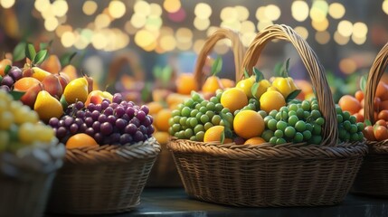 The Colorful Fruit Baskets