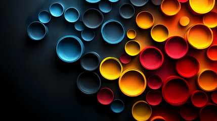 Abstract Background With Colorful Circles