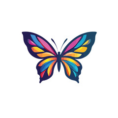 Fototapeta premium Digital Butterfly Vector Logo Design Template for Creative Projects