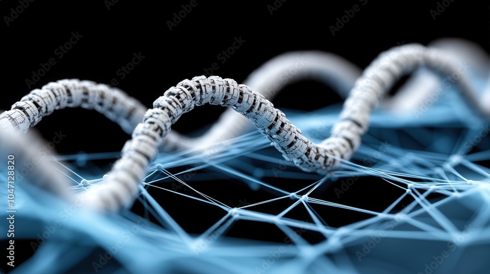 Poster futuristic hexagon network abstract background ai data analysis technology