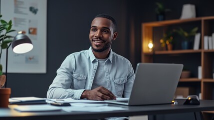 The Man Working on Laptop