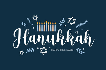 Hanukkah greeting card or background. vector illustration.