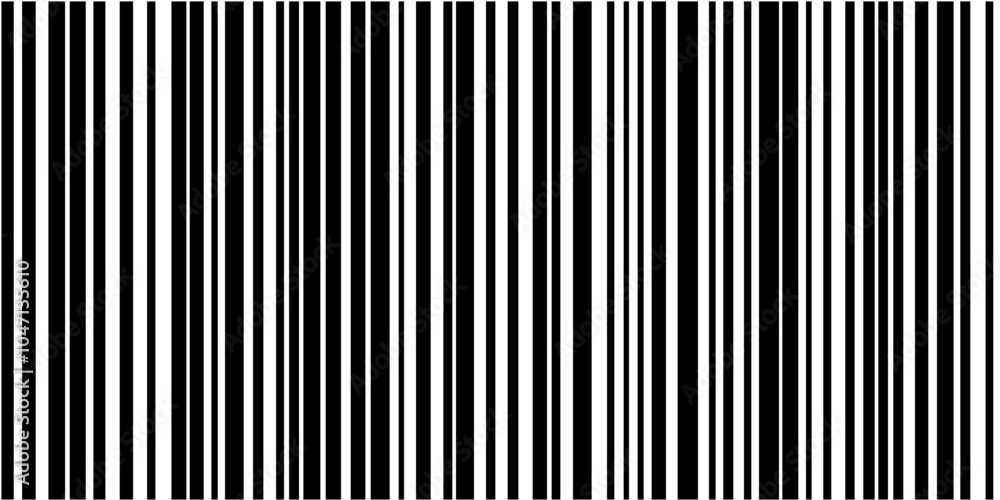 Aufkleber minimalist barcode pattern featuring alternating line thickness