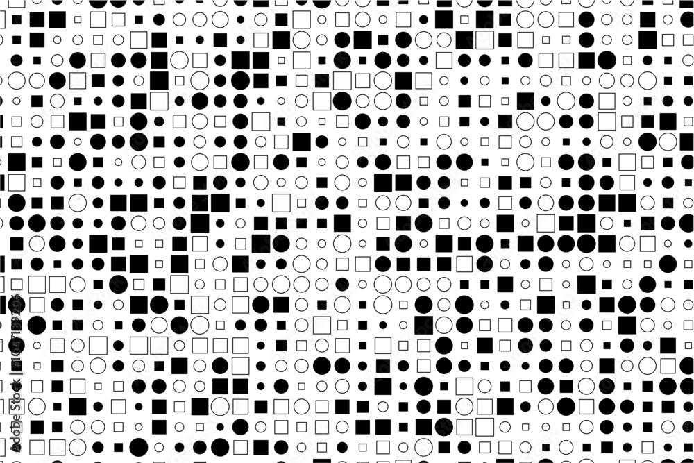 Aufkleber intricate patterns of black and white geometric forms on canvas