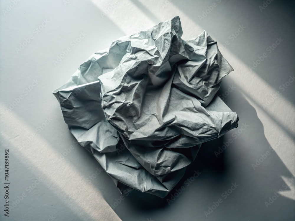 Aufkleber luxurious crumpled folded paper abstract background in deep grey for material design