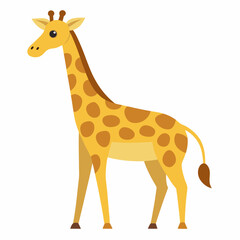 Fototapeta premium giraffe cartoon isolated on white